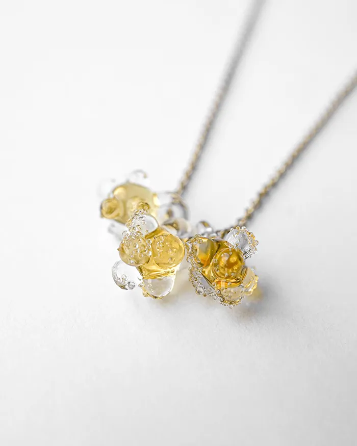 ネックレス ひとふさのミモザ イエロー3